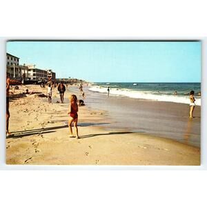 Vintage Ocean City Maryland Beach Postcard Color Photo Litho 1960s